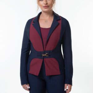 CASAQUETO/ BLAZER FECHAMENTO DOURADO MALHA ALFAIATARIA