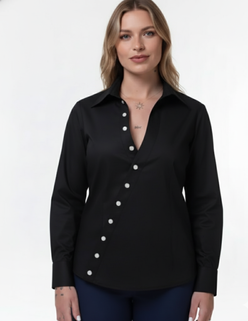 CAMISA AURELIA ABOTAMENTO DIAGONAL - CM007
