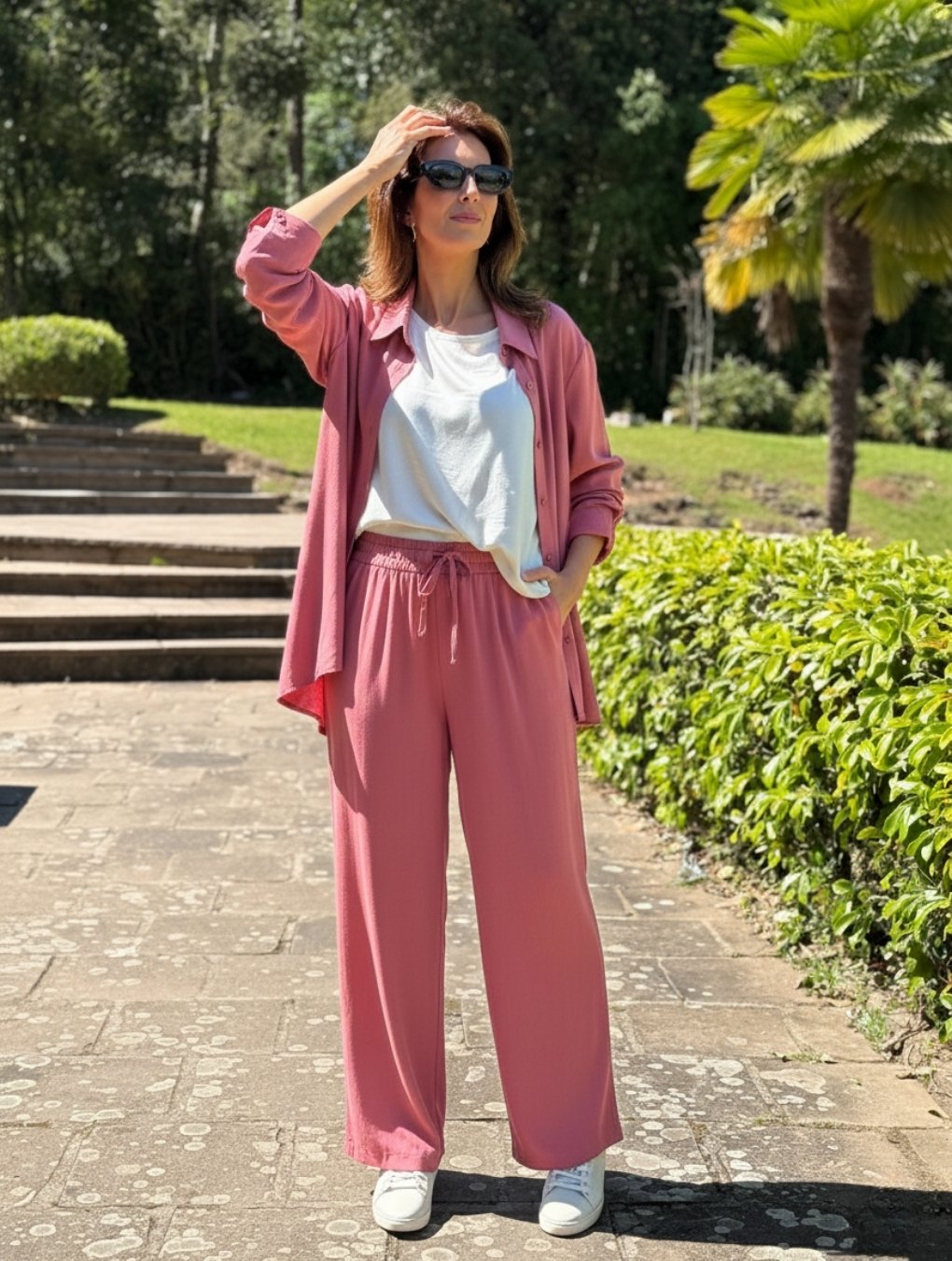 CALÇA BRIELLE PANTALONA ROSA